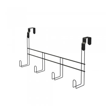 CABIDE PARA PORTA 4 GANCHOS 32CM X 16CM X 8CM - LINHA BLACK