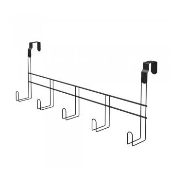 CABIDE PARA PORTA 5 GANCHOS 41CM X 16CM X 8CM - LINHA BLACK