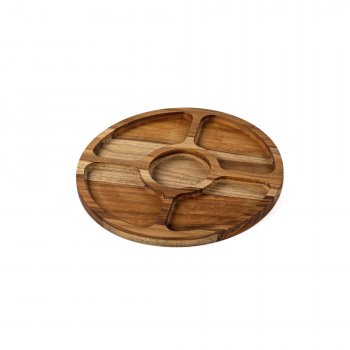 PETISQUEIRA TECA RED. 30CM 5 DIVISÕES