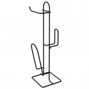 SUPORTE PARA PAPEL HIGIÊNICO COM REVISTEIRO - LINHA BLACK