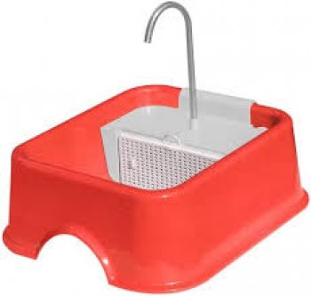 FONTE QUADRADA FURACAOPET BIVOLT - VERMELHA