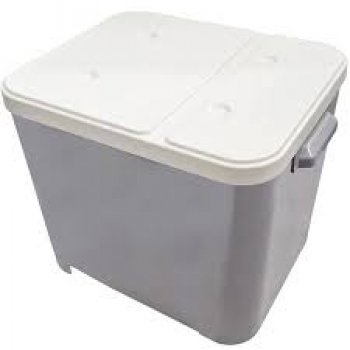 PORTA RACAO CONTAINER 15 KG - CINZA