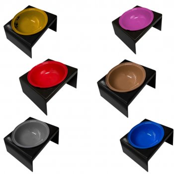 COMEDOURO PLAST. ELEVADO FURACAOPET 250 ml