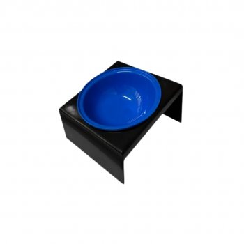COMEDOURO PLAST. ELEVADO FURACAOPET 250 ml - AZUL