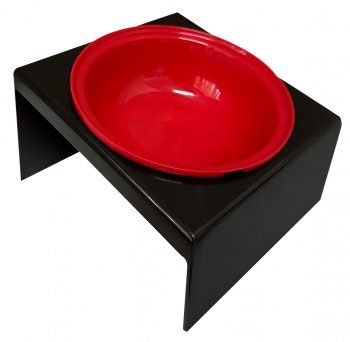 COMEDOURO PLAST. ELEVADO FURACAOPET 250 ml - VERMELHO