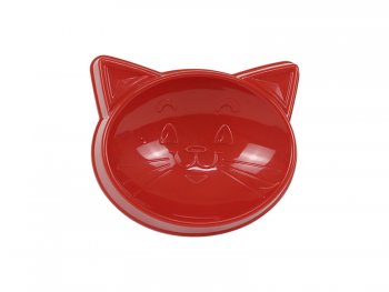 COMEDOURO PLAST. GATO JOY 125 ml - VERMELHO