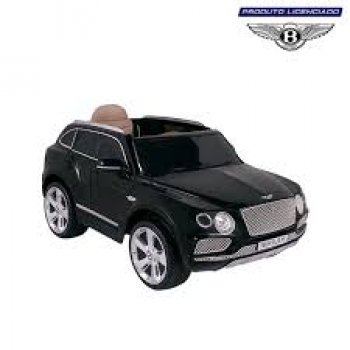 CARRO ELET. BENTLEY BENTAYGA (BANCO DE COURO) R/C - PRETO - 12V (P55)