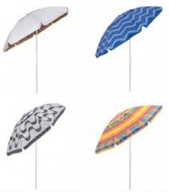 GUARDA-SOL  FLORAL  2,40 M POLIESTER + SILVER COATING ARTIC. CABO DE ALUMINIO - BEL