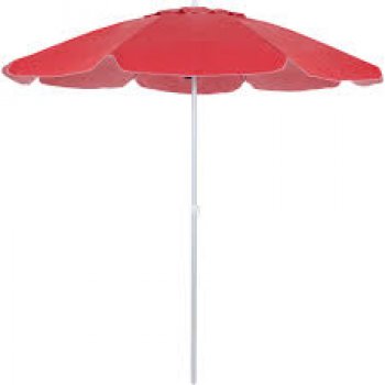 GUARDA-SOL BAGUM TOP 2,4 M CABO DE ALUMINIO ARTICULADO VARETA FIBRA VERMELHO - BEL