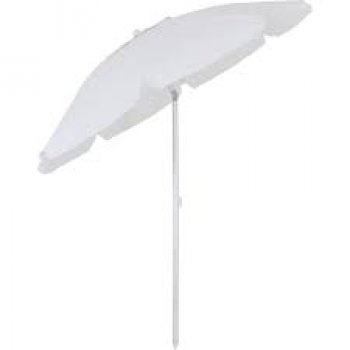 GUARDA-SOL BAGUM TOP 2,4 M CABO DE ALUMINIO ARTICULADO VARETA FIBRA BRANCO - BEL