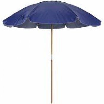 GUARDA-SOL BAGUM TOP 2,4 M CABO DE ALUMINIO ARTICULADO VARETA FIBRA AZUL MARINHO - BEL