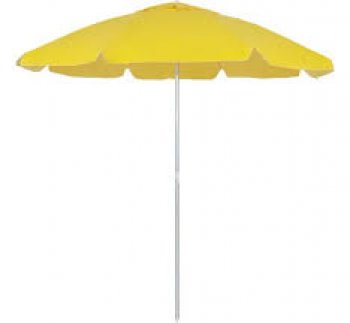 GUARDA-SOL BAGUM TOP 2,4 M CABO DE ALUMINIO ARTICULADO VARETA FIBRA AMARELO - BEL
