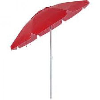 GUARDA-SOL BAGUM TOP 2,0 M  CABO DE ALUMINIO ARTICULADO VARETA FIBRA VERMELHO - BEL