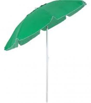GUARDA-SOL BAGUM TOP 2,0 M  CABO DE ALUMINIO ARTICULADO VARETA FIBRA VERDE BANDEIRA - BEL