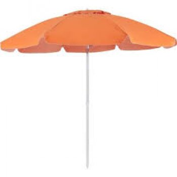 GUARDA-SOL BAGUM TOP 2,0 M  CABO DE ALUMINIO ARTICULADO VARETA FIBRA LARANJA - BEL