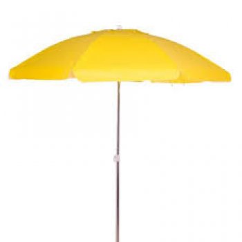 GUARDA-SOL BAGUM TOP 2,0 M  CABO DE ALUMINIO ARTICULADO VARETA FIBRA AMARELO - BEL