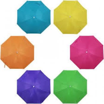 GUARDA-SOL AL-MARE NEON 1,60 M POLIESTER + SILVER COATING CABO DE ALUMINIO CORES LISAS SORTIDAS - BEL (P55)
