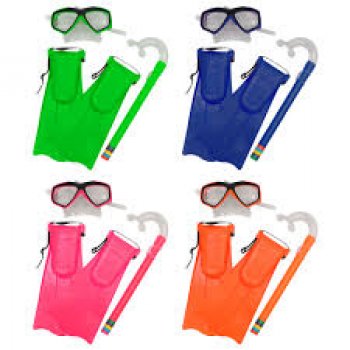 KIT SNORKEL C/ MASCARA E NADADEIRAS GALAPAGOS - BEL