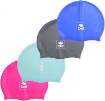 TOUCA DE NATAÇÃO - SILICONE - SORTIDA (ROSA/AZUL/MENTA E CINZA)