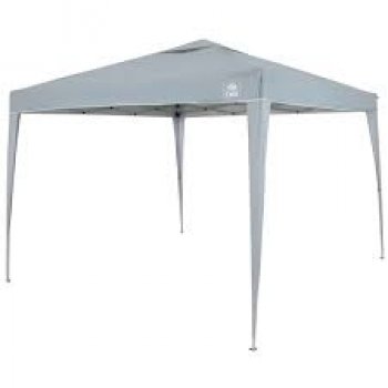 TENDA GAZEBO ALUMINIO DOBRAVEL - 3 M X 3 M - POLIESTER - CINZA (P55)