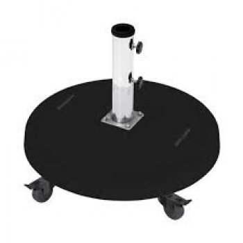 BASE 50 kg P/ OMBR. CONCR. RED. RODAS - PRETA