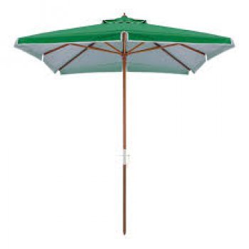 OMBRELLONE QUAD. SARDENHA 2,05 m x 2,05 m PREMIUM BAGUM MAD. - VERDE (8 VARETAS)