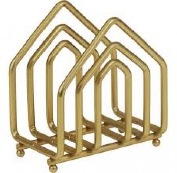 PORTA GUARDANAPO VERTICAL DOURADO VIENA - BEL (P55)