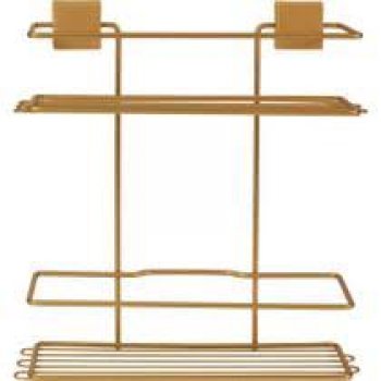 SUPORTE SHAMPOO DUPLO CURVY DOURADO - BEL (P55)