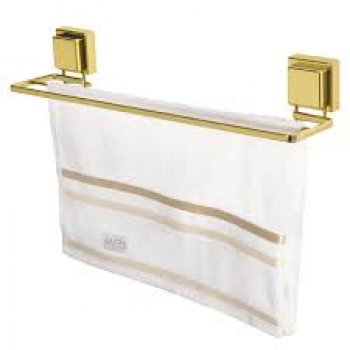 SUPORTE PORTA TOALHA DUPLO CURVY DOURADO - BEL (P55)