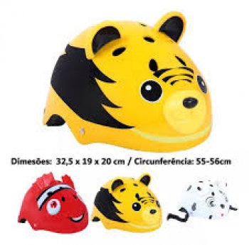 CAPACETE 3D ANIMAIS - TIGRE/CACHORRO/PEIXE(P55)