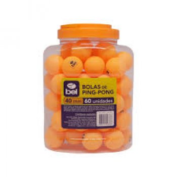 JOGO C/ 60 BOLINHAS DE TENIS DE MESA - LARANJA
