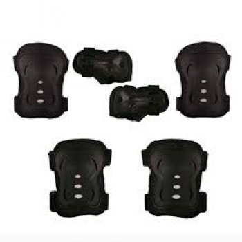 KIT PROTEÇÃO P/ SKATEBOARD E ROLLERS (M) PRETO - REDINHA (6012)