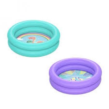 PISCINA INFLÁVEL KIDDIE 2 ANÉIS 21 L 61 cm x 15 cm (DUAS CORES)