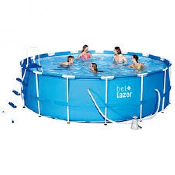 PISCINA Armação 16.000L + Filtro 110 v + Cobert 4,57 m + Lona 4,88 m + Escada 1,22 m (P55)