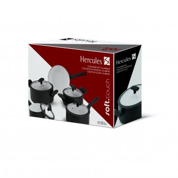 CONJUNTO PANELA 5PC PRETO HERCULES PA300-5PPR