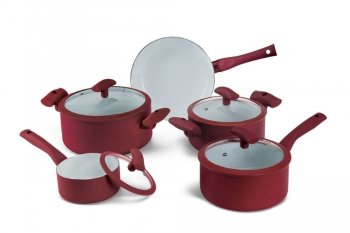 CONJUNTO PANELA  5PC VERMELHO HERCULES PA300-5PVM