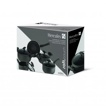 CONJUNTO PANELAS 5PC MARRON ALUMINIO HERCULES PA300-5PMA