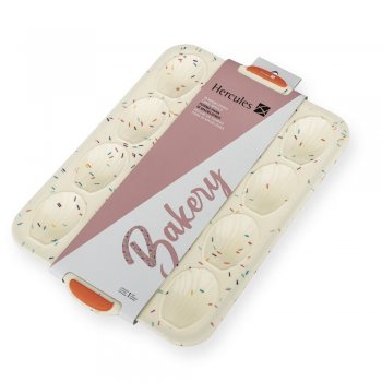 FORMA PARA 16 MADELEINES CABO LARANJA SILICONE 317X210MM HERCULES UC130-16