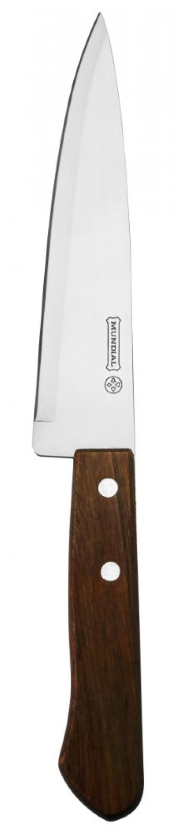 FACA CARNE FIO LISO CABO MADEIRA WOOD MUNDIAL 17,8CM 1510-7