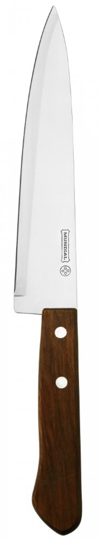 FACA CARNE FIO LISO CABO MADEIRA WOOD MUNDIAL 22,9CM 1510-9
