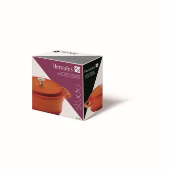 CACAROLA REDONDA 21,3X9CM 2,4L LARANJA E VERMELHA ALUMINIO HERCULES PA9000-20L