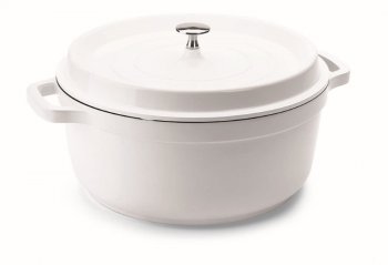 CACAROLA REDONDA C/TAMPA BRANCA C/ANTIADERENTE DIAM.295MM ALTURA 130MM VOL.6,8L HERCULES PA9000-28C