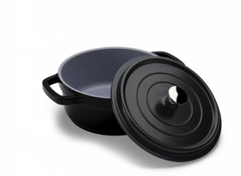 CACAROLA REDONDA PRETA 21,3X9CM 2,4L HERCULES PA9000-20PR