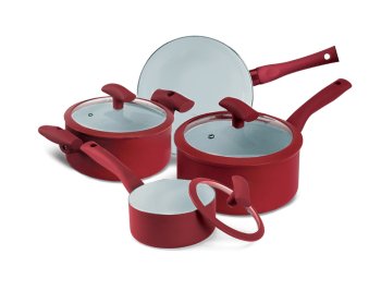CONJUNTO PANELA 4PC VERMELHA  HERCULES PA300-4VM