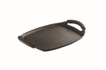 GRILL C/ALCA MARROM MARMORIZADO C/ANTIADERENTE ESP.4,3MM DIAGONAL 315X13MM VOL.600ML HERCULES PA300-G26MA