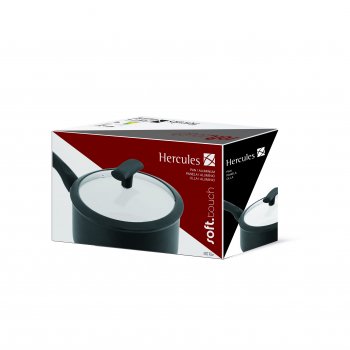 PANELA COM TAMPA PRETA 20X9CM 2,5L HERCULES PA300-P20PR