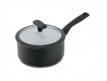 PANELA C/ TAMPA VIDRO E SILICONE PRETA C/ ANTIADERENTE ESP. 3MM DIAM.198X87,4MM VOL.2500ML HERCULES PA300-P20PR