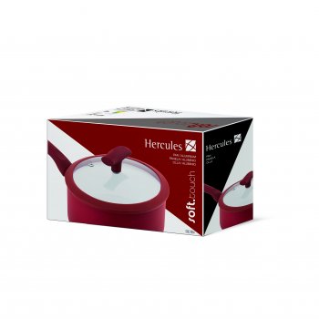 PANELA COM TAMPA VERMELHA 18X9CM 1,8L HERCULES PA300-P18VM