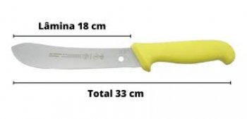 FACA FRIGORIFICO COM FURO AMARELA MUNDIAL 20,3CM 5525-8