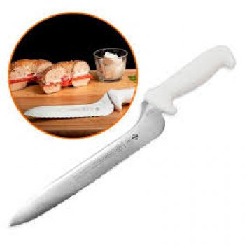 FACA SANDUICHE BRANCA FIO SERRILHADO MUNDIAL 22,9CM 5620-9E